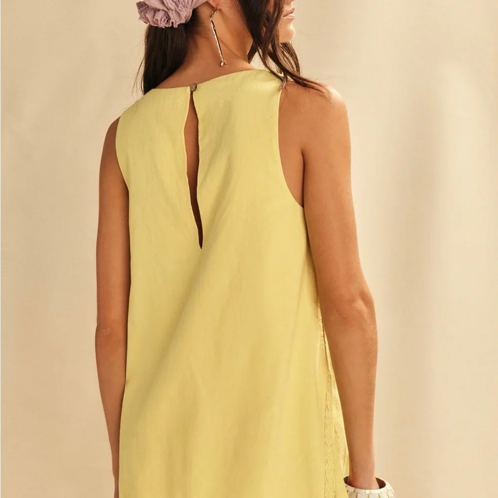 Free People Summer Smiles Romper Silent Lime Large